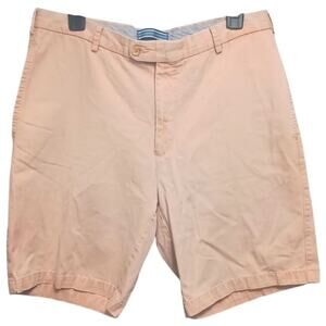 Peter Millar vintage fade Coral khaki prima cotton shorts. Men's size 34 waist.